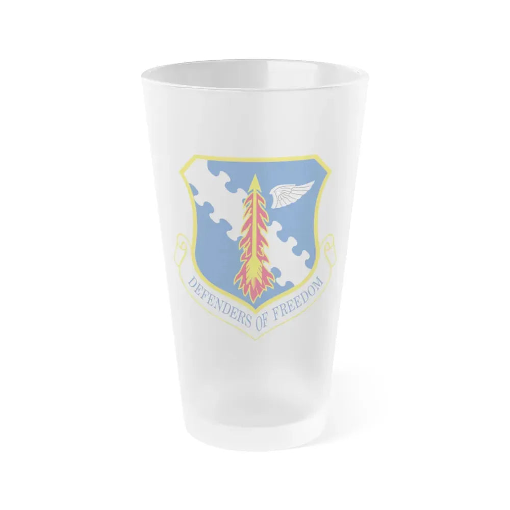 182d Airlift Wing insignia AFD 080128 056 (U.S. Air Force) Frosted Pint Glass 16oz 16oz Frosted - Go Mug Yourself