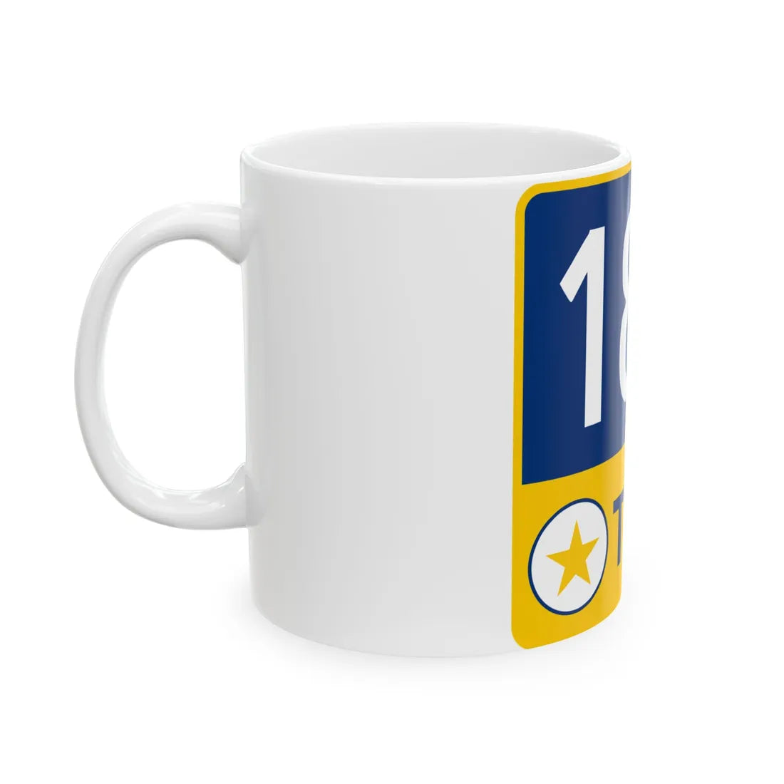 183 Toll Road free (Texas) (Road Sign) White Coffee Mug - Go Mug Yourself