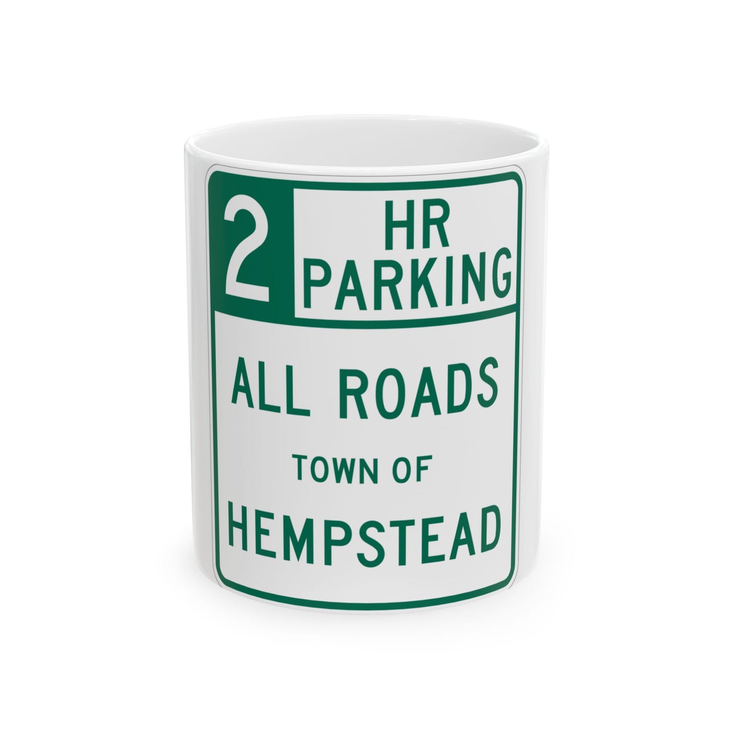 NYSDOT NYP2-8 (New York) (Road Sign) White Coffee Mug
