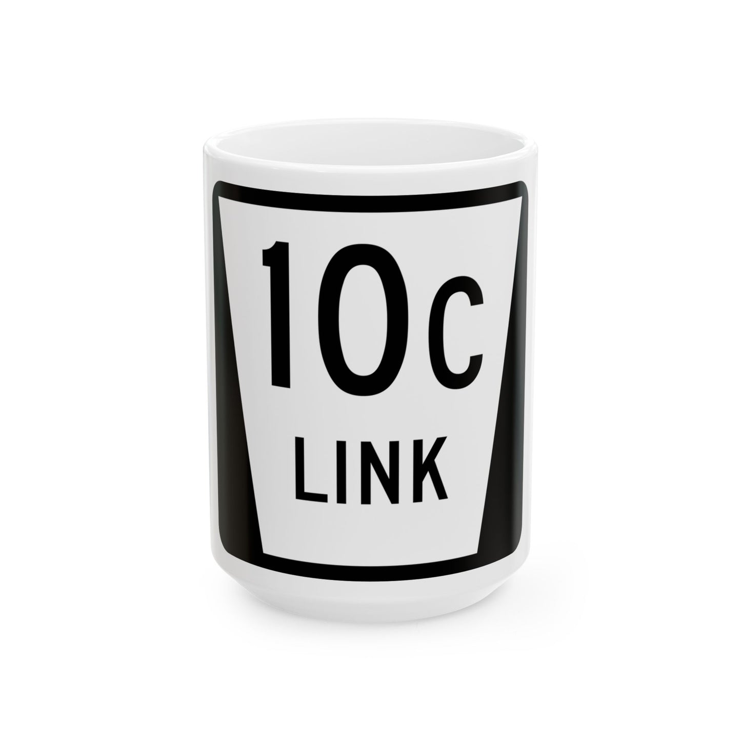 N LINK 10C (Nebraska) (Road Sign) White Coffee Mug