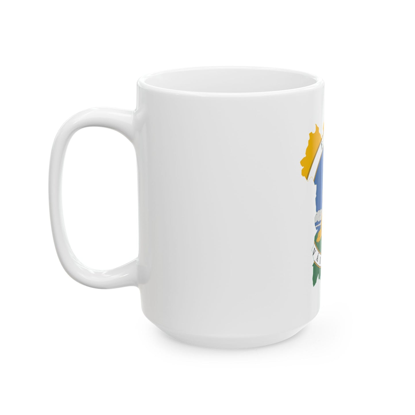 Flag-map of Fejer County (Hungary) White Coffee Mug