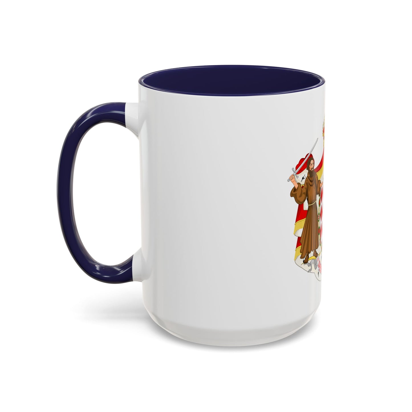 Great coat of arms of the house of Grimaldi - Accent Coffee Mug