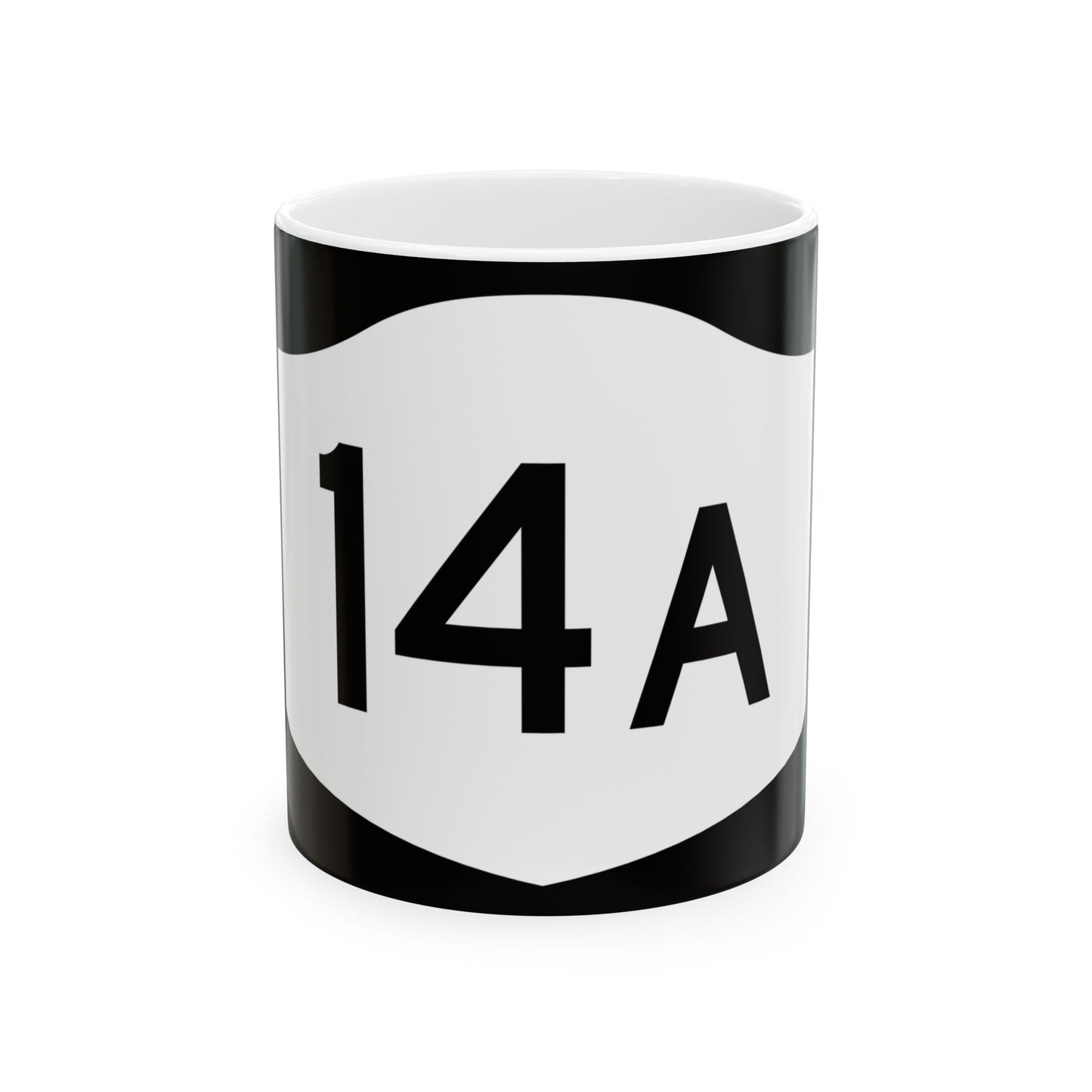 NY-14A (New York) (Road Sign) White Coffee Mug