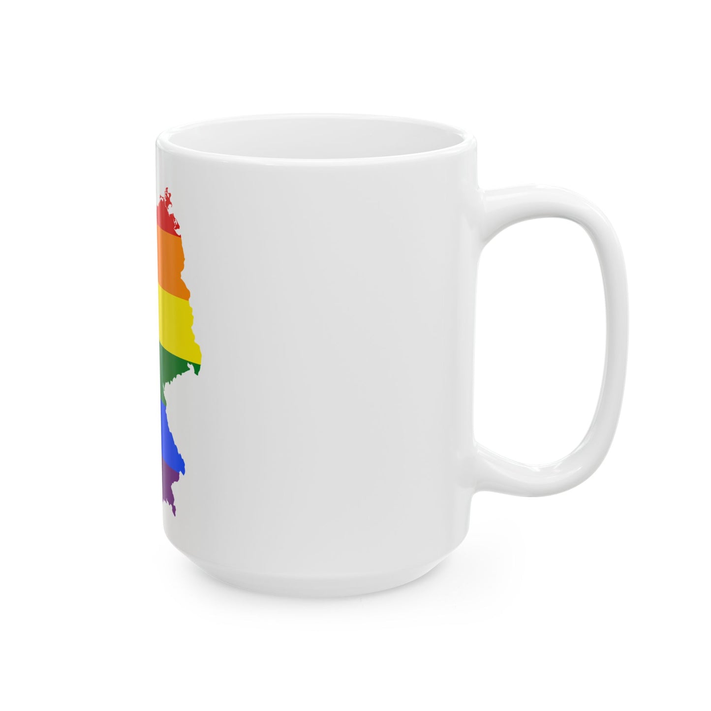 LGBT flag map of Germany (Germany) White Coffee Mug