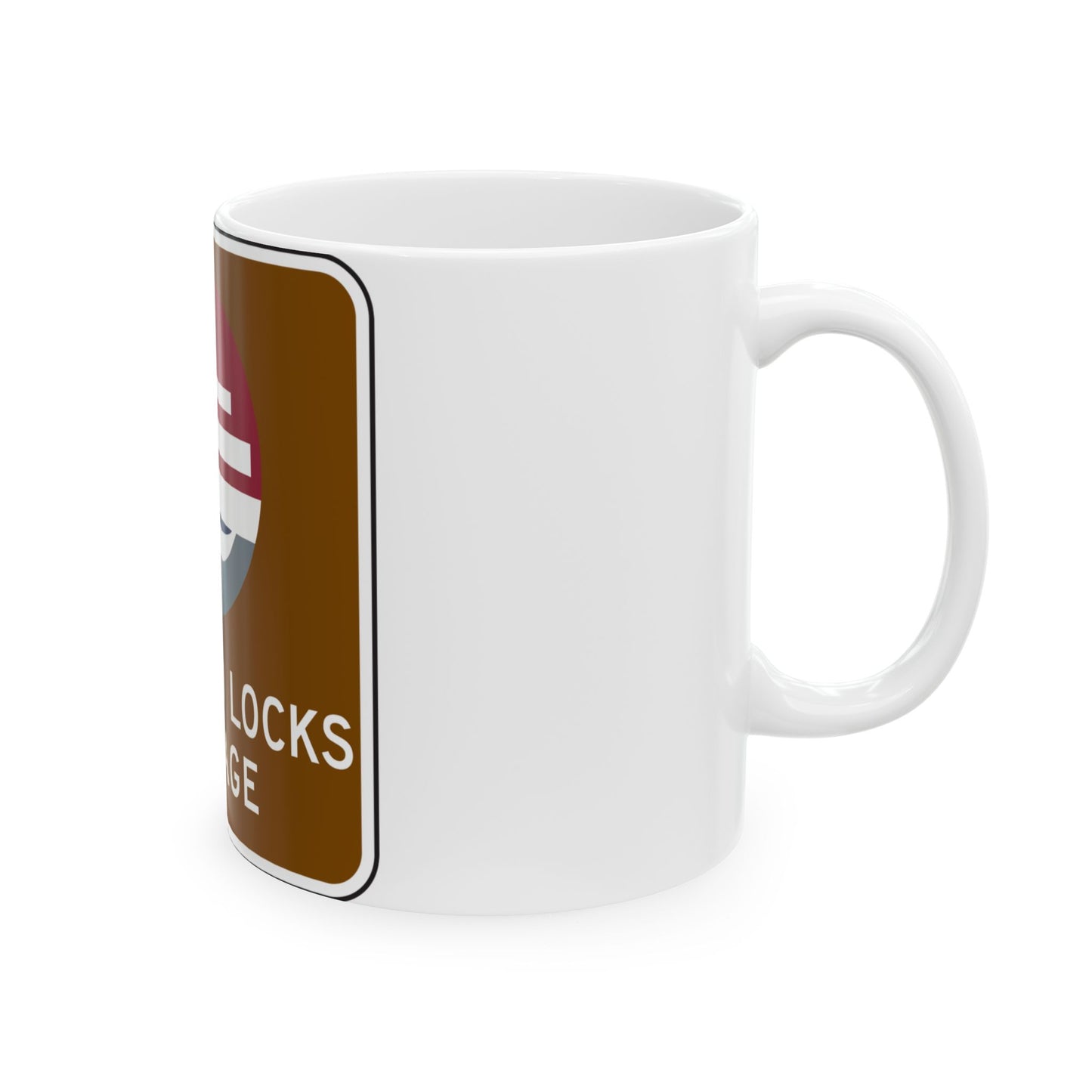 NYSDOT NYM18-3 (New York) (Road Sign) White Coffee Mug