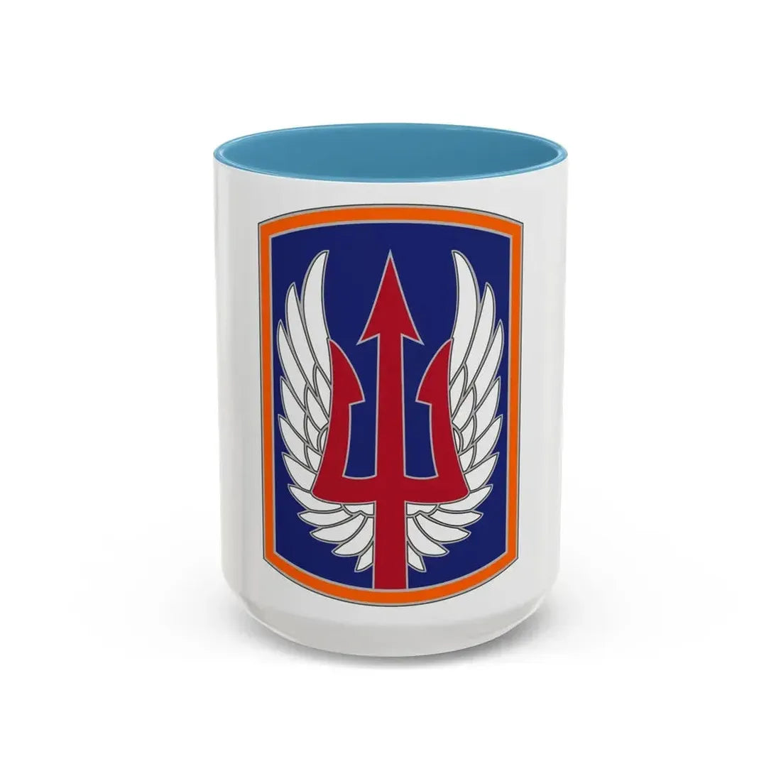 185 Aviation Brigade (U.S. Army) Accent Coffee Mug 15oz Light Blue - Go Mug Yourself