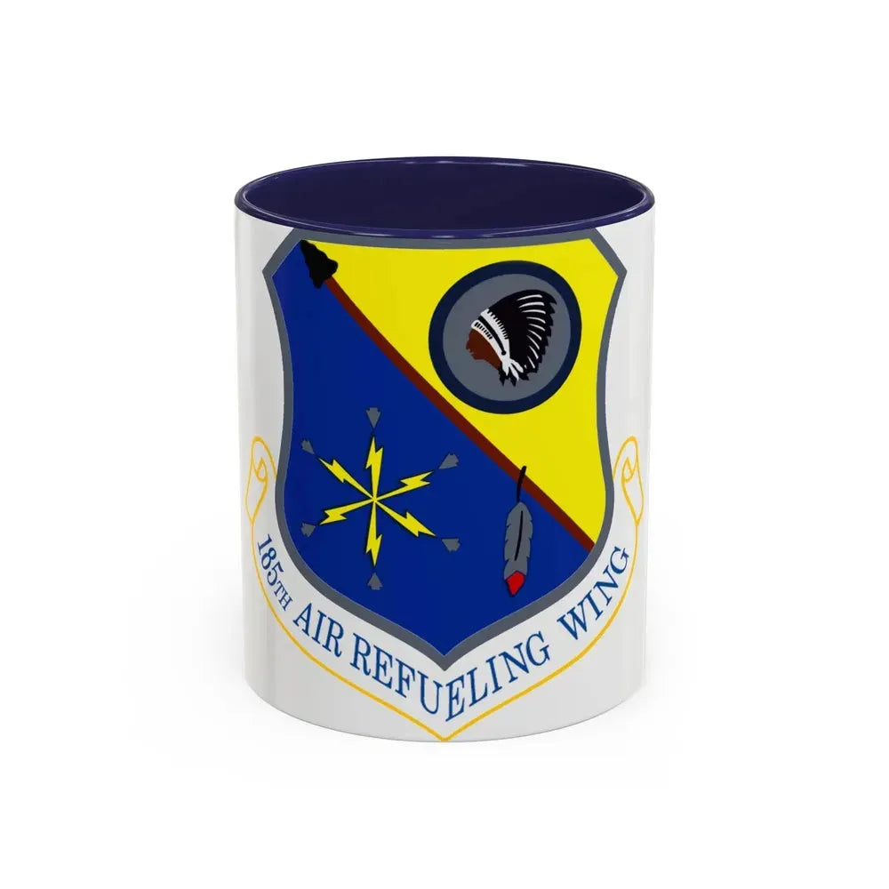 185th Air Refueling Wing (U.S. Air Force) Accent Coffee Mug 11oz Navy - Go Mug Yourself