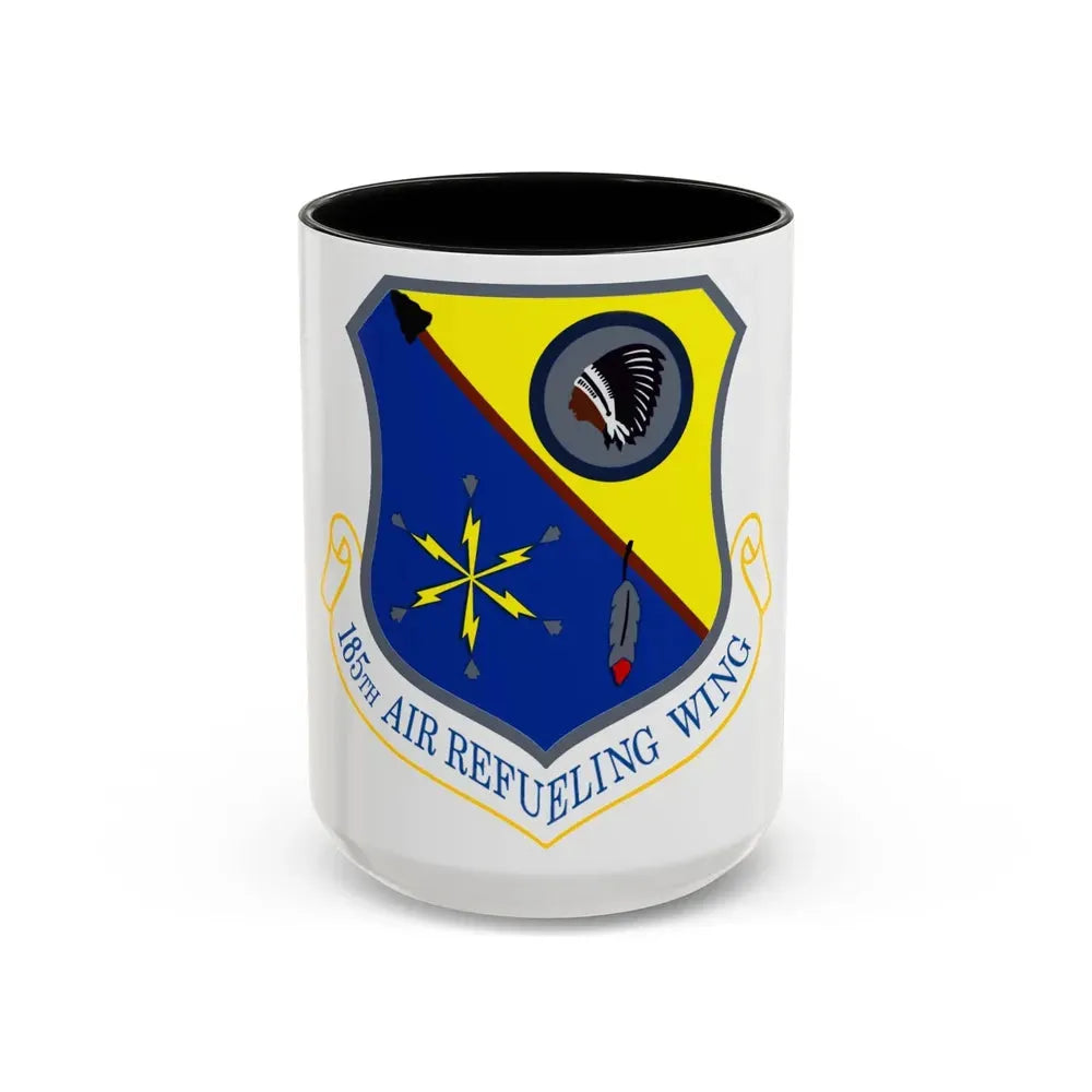 185th Air Refueling Wing (U.S. Air Force) Accent Coffee Mug 15oz Black - Go Mug Yourself