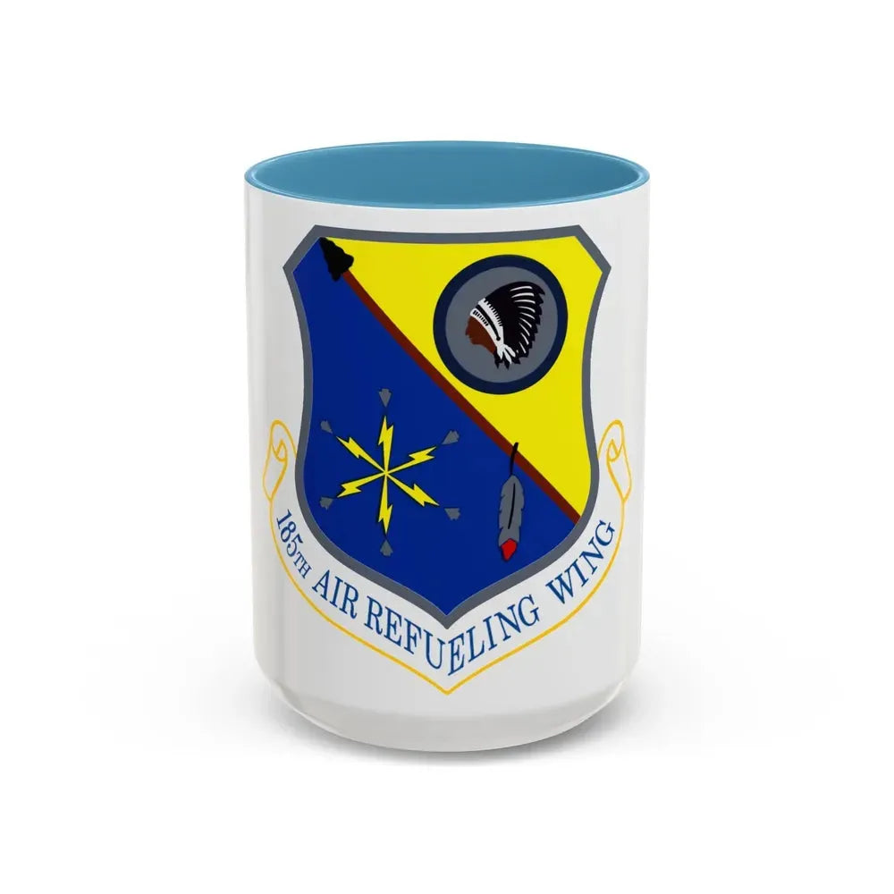 185th Air Refueling Wing (U.S. Air Force) Accent Coffee Mug 15oz Light Blue - Go Mug Yourself