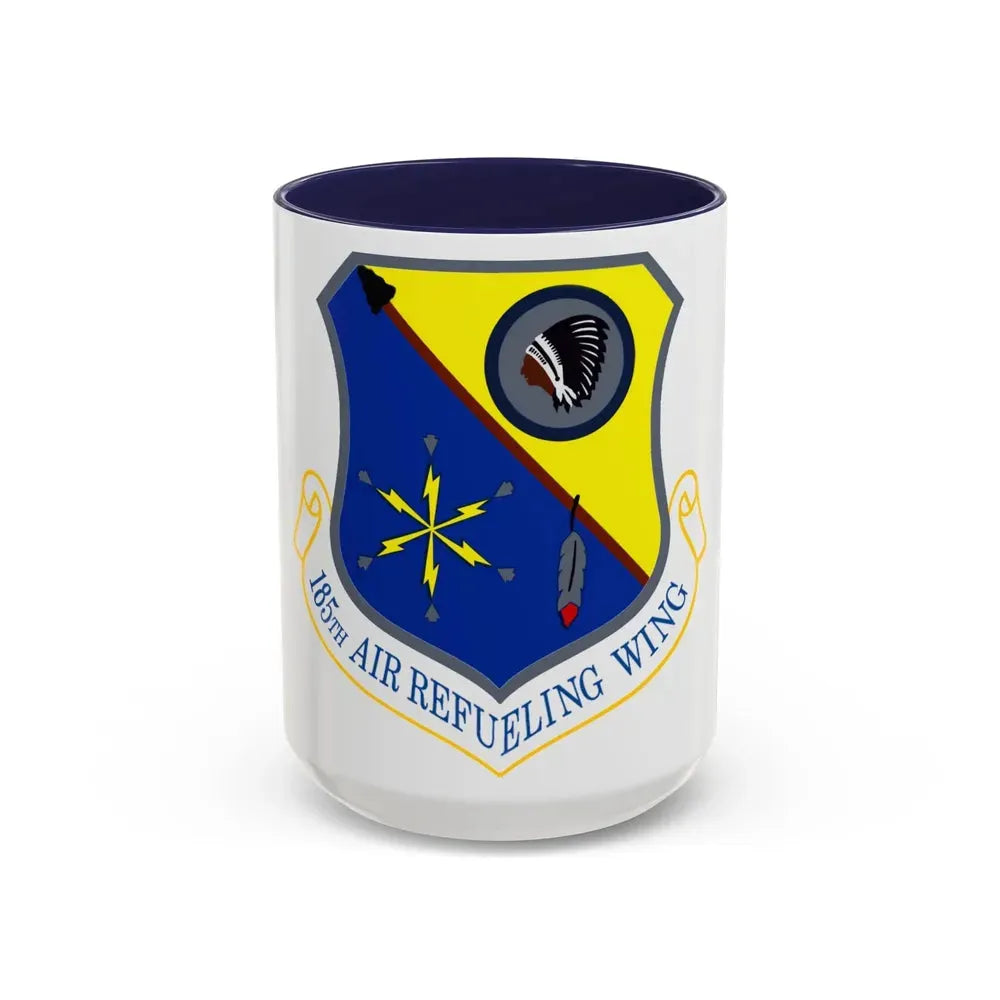 185th Air Refueling Wing (U.S. Air Force) Accent Coffee Mug 15oz Navy - Go Mug Yourself