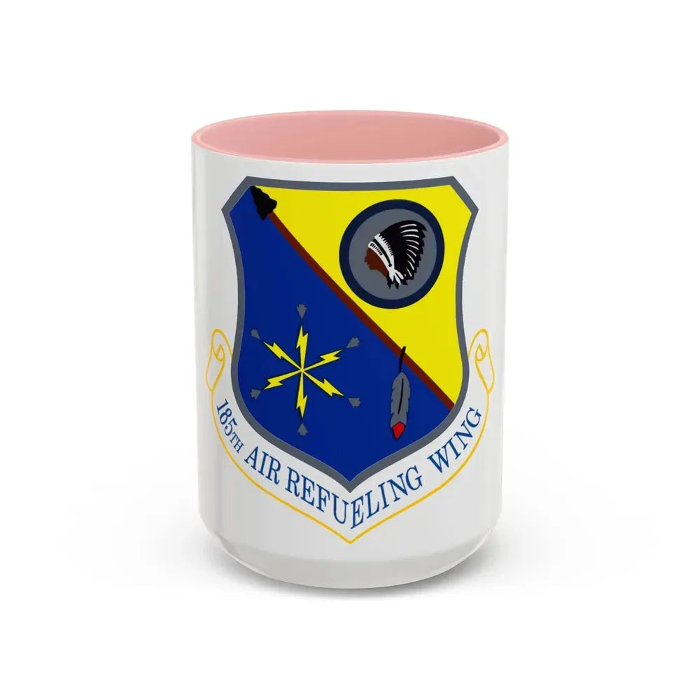 185th Air Refueling Wing (U.S. Air Force) Accent Coffee Mug 15oz Pink - Go Mug Yourself
