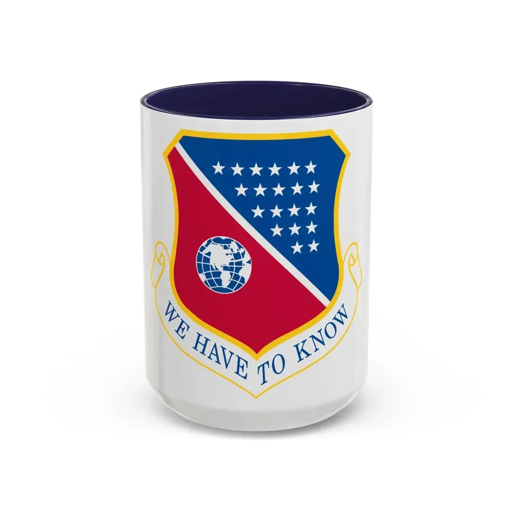 186th Air Refueling Wing (U.S. Air Force) Accent Coffee Mug 15oz Navy - Go Mug Yourself