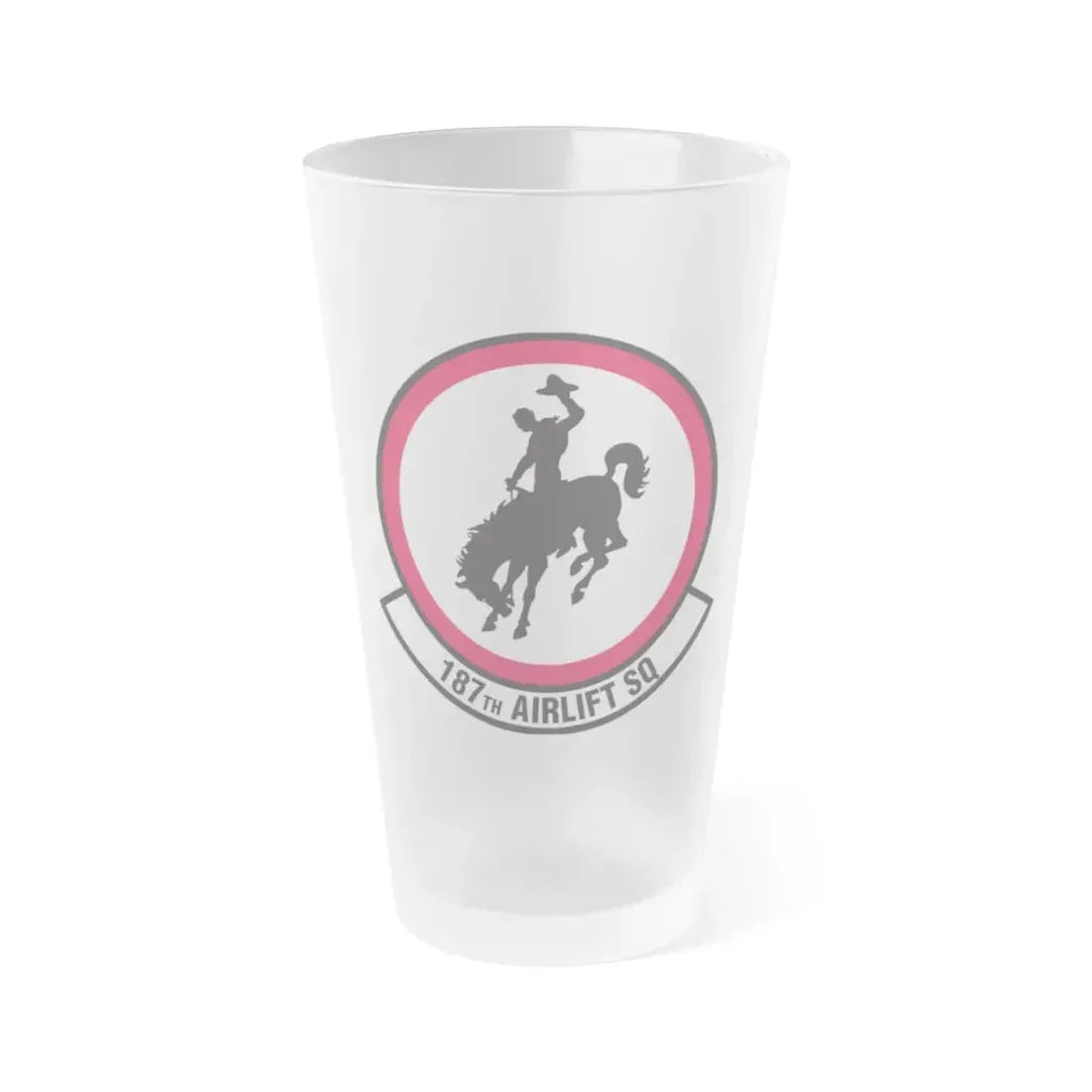 187 Airlift Squadron (U.S. Air Force) Frosted Pint Glass 16oz 16oz Frosted - Go Mug Yourself