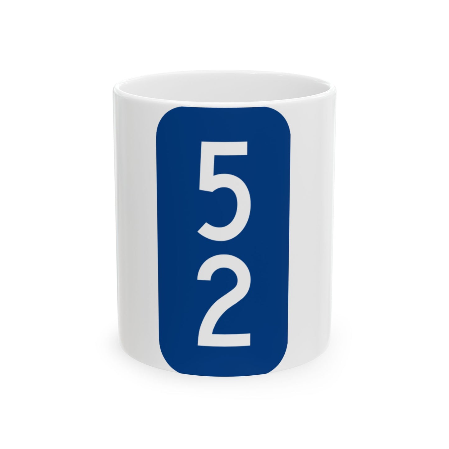 Warren County 52 NY tab (New York) (Road Sign) White Coffee Mug