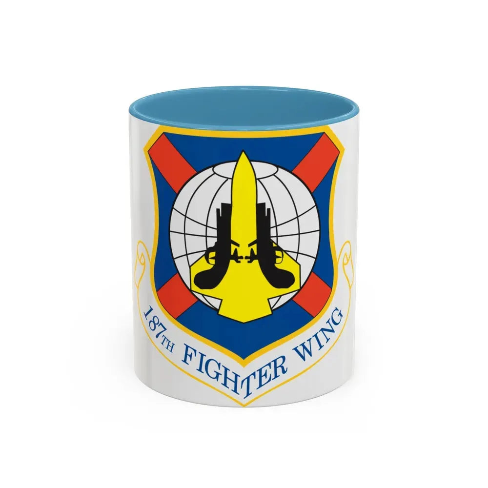 187th Fighter Wing (U.S. Air Force) Accent Coffee Mug 11oz Light Blue - Go Mug Yourself