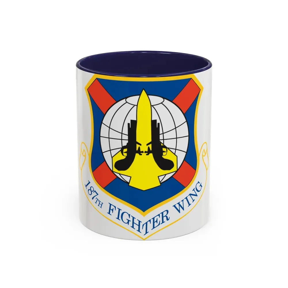 187th Fighter Wing (U.S. Air Force) Accent Coffee Mug 11oz Navy - Go Mug Yourself