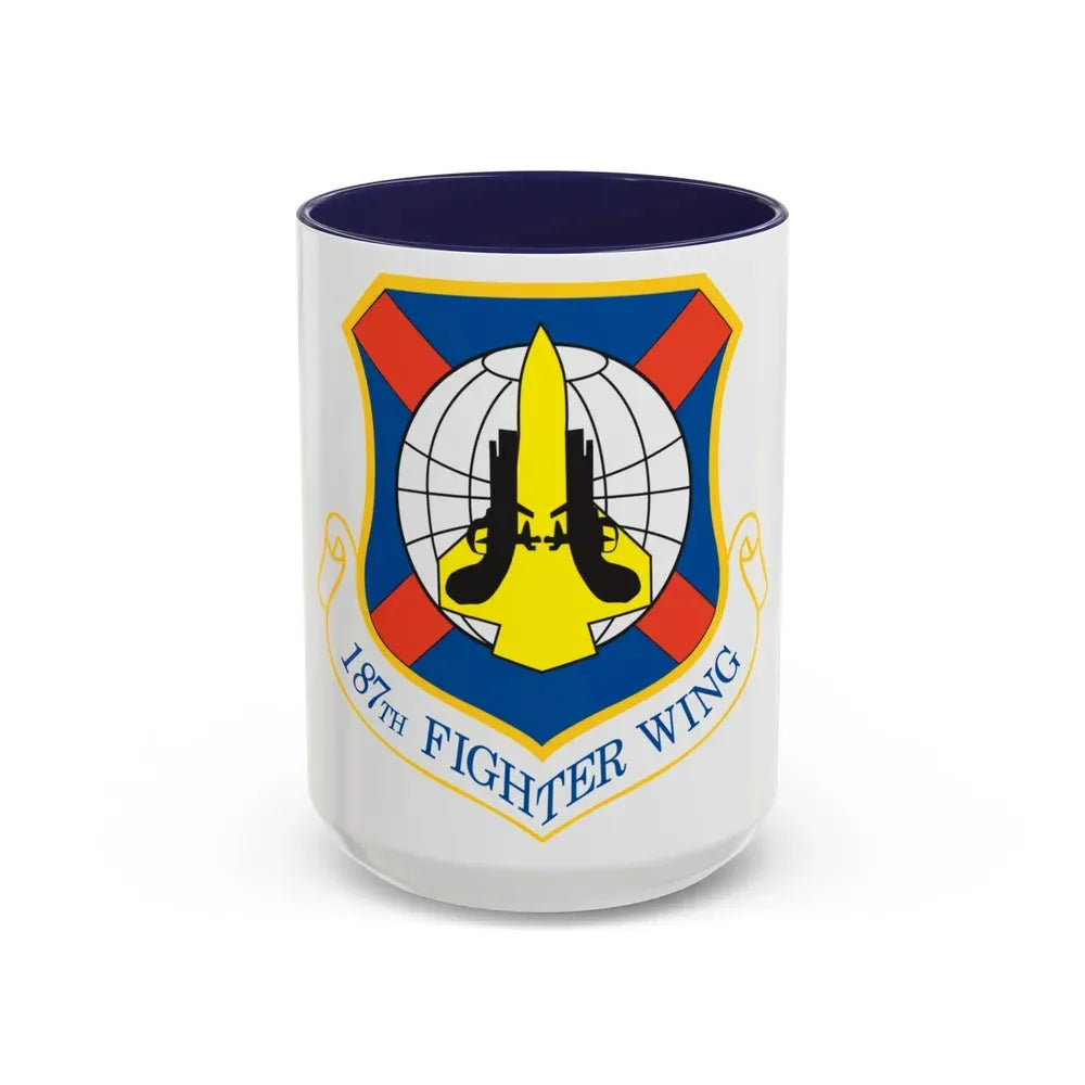 187th Fighter Wing (U.S. Air Force) Accent Coffee Mug 15oz Navy - Go Mug Yourself