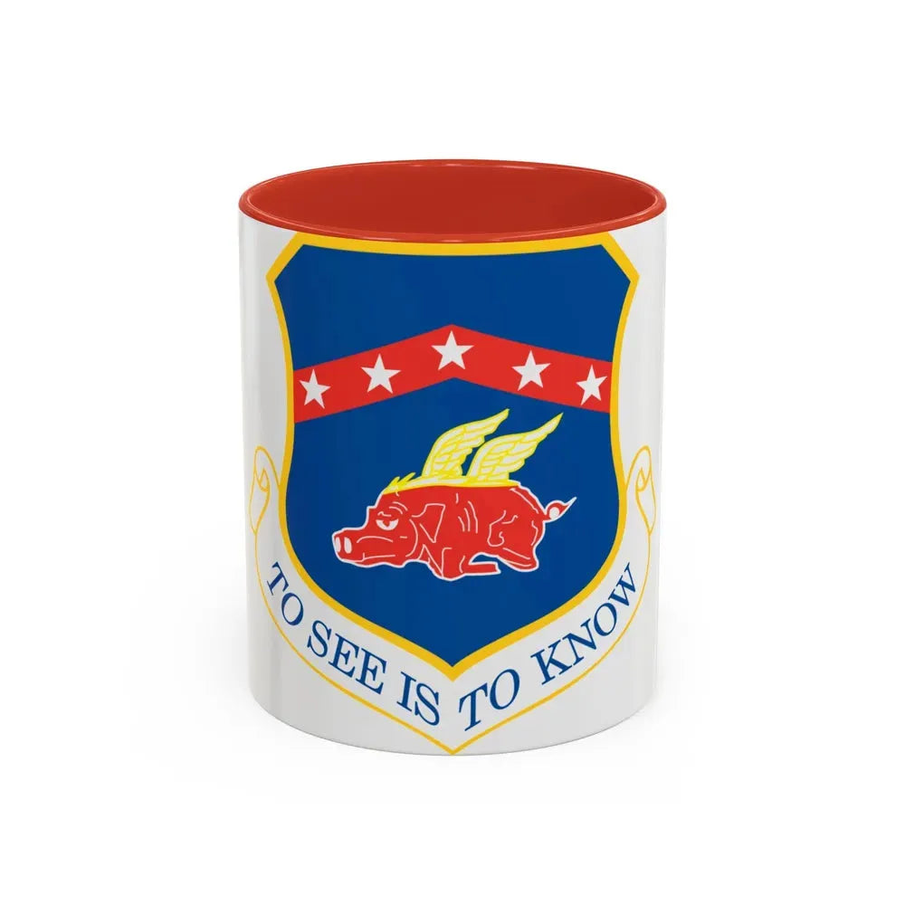 188th Fighter Wing (U.S. Air Force) Accent Coffee Mug 11oz Red - Go Mug Yourself