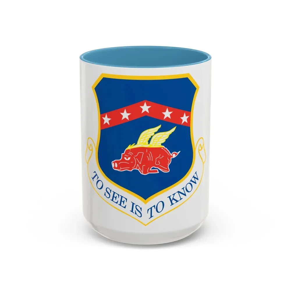 188th Fighter Wing (U.S. Air Force) Accent Coffee Mug 15oz Light Blue - Go Mug Yourself