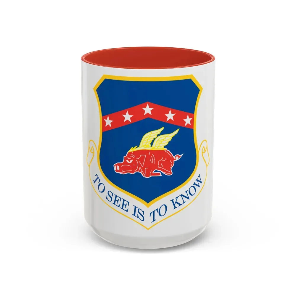188th Fighter Wing (U.S. Air Force) Accent Coffee Mug 15oz Red - Go Mug Yourself