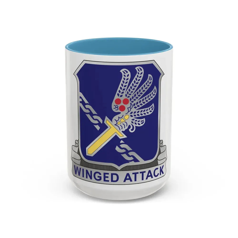 188th Infantry Regiment (U.S. Army) Accent Coffee Mug 15oz Light Blue - Go Mug Yourself