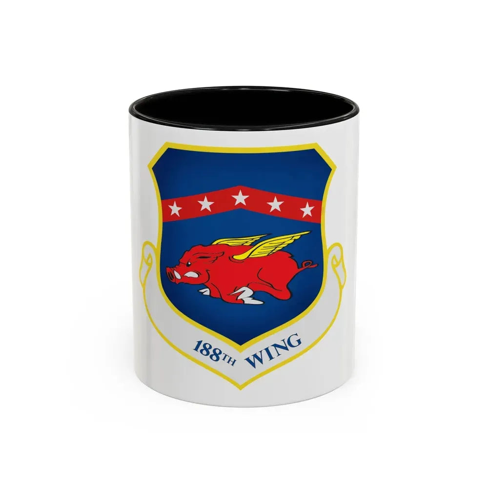 188th Wing (U.S. Air Force) Accent Coffee Mug 11oz Black - Go Mug Yourself