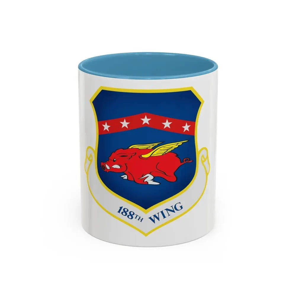188th Wing (U.S. Air Force) Accent Coffee Mug 11oz Light Blue - Go Mug Yourself