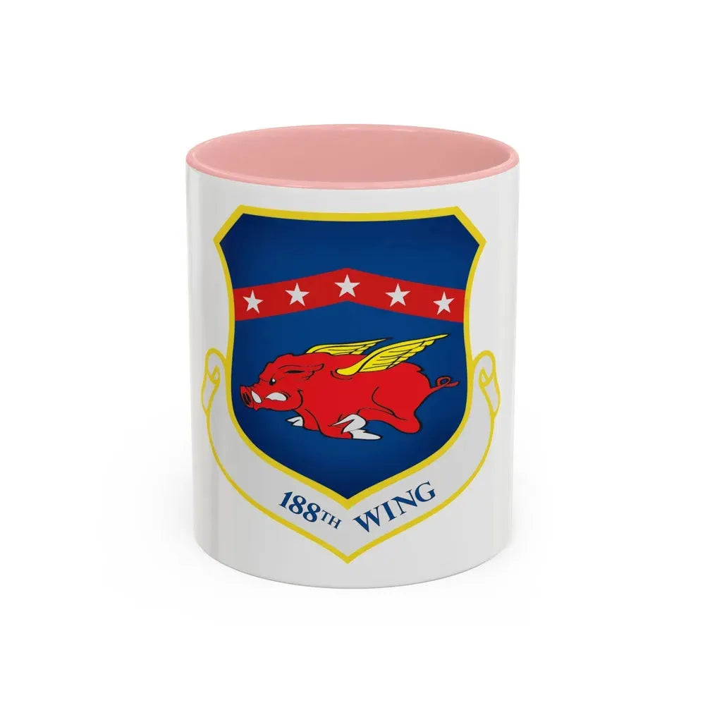 188th Wing (U.S. Air Force) Accent Coffee Mug 11oz Pink - Go Mug Yourself