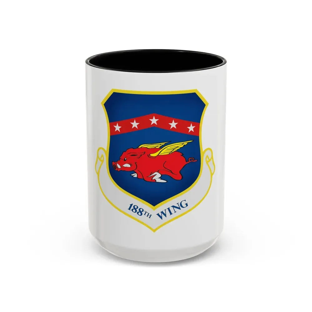 188th Wing (U.S. Air Force) Accent Coffee Mug 15oz Black - Go Mug Yourself