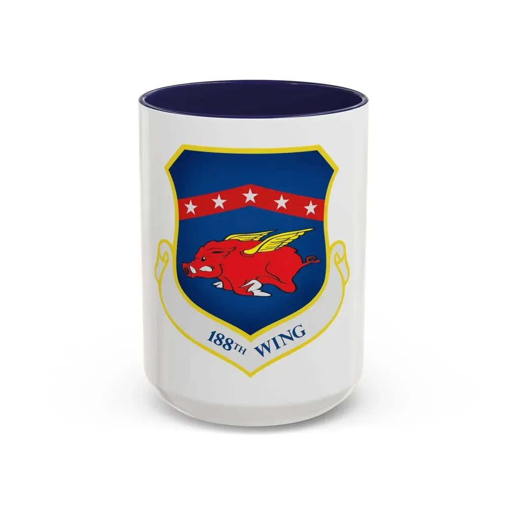 188th Wing (U.S. Air Force) Accent Coffee Mug 15oz Navy - Go Mug Yourself