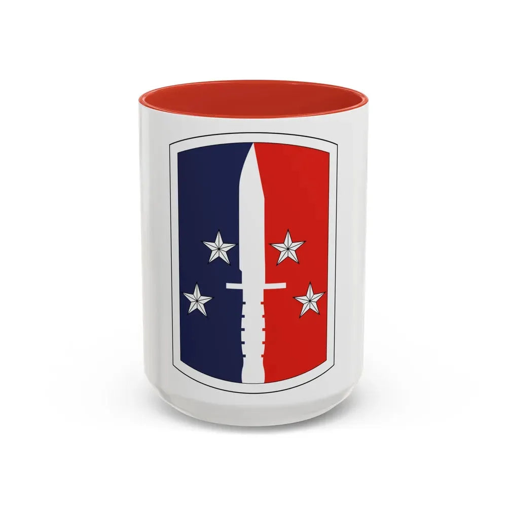 189th Infantry Brigade (U.S. Army) Accent Coffee Mug 15oz Red - Go Mug Yourself