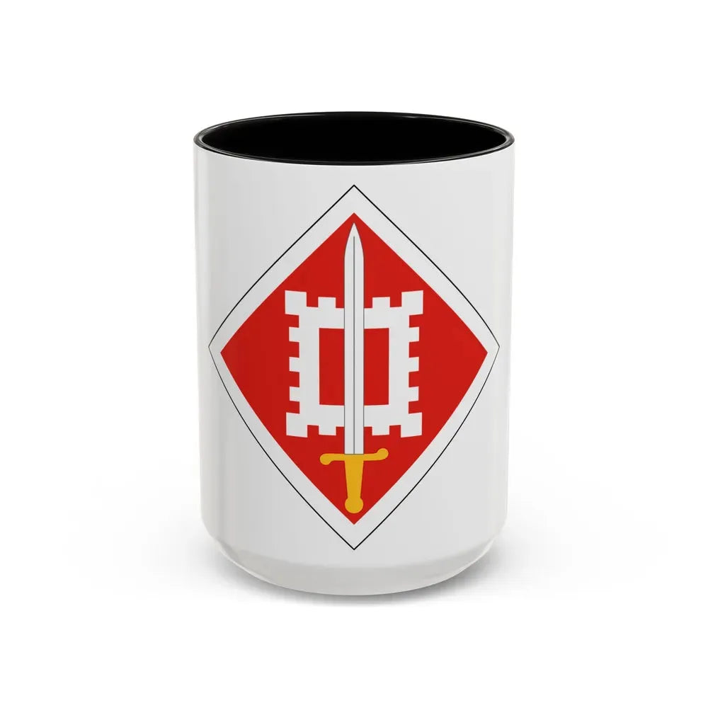 18th Engineer Brigade (U.S. Army) Accent Coffee Mug 15oz Black - Go Mug Yourself