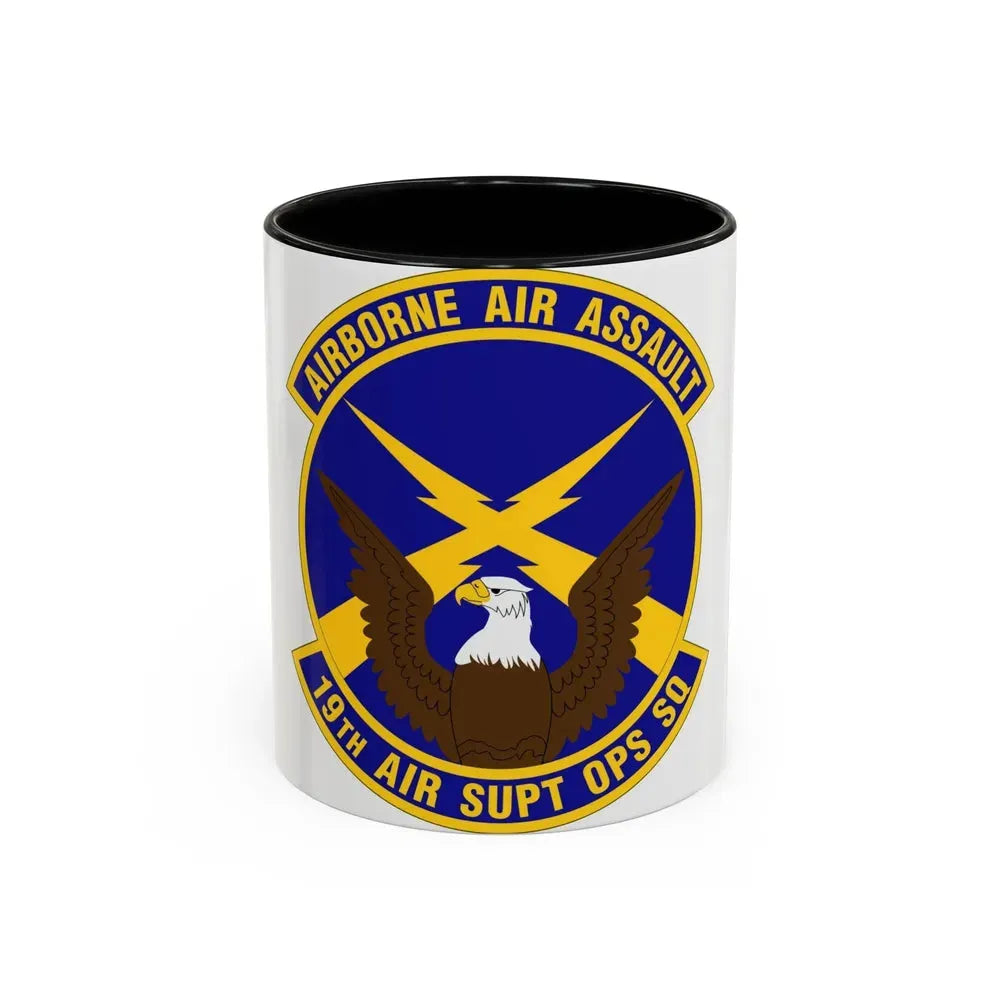 19 Air Support Operations Squadron ACC (U.S. Air Force) Accent Coffee Mug 11oz Black - Go Mug Yourself