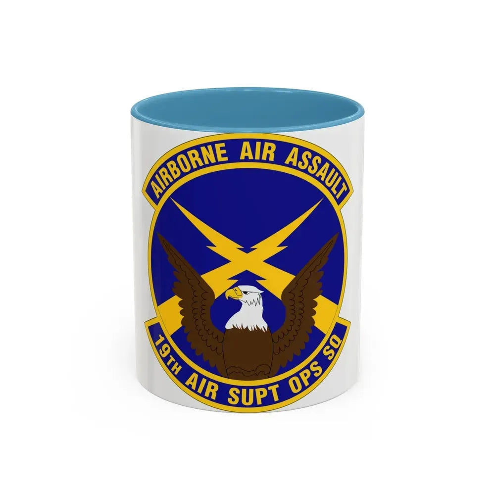 19 Air Support Operations Squadron ACC (U.S. Air Force) Accent Coffee Mug 11oz Light Blue - Go Mug Yourself