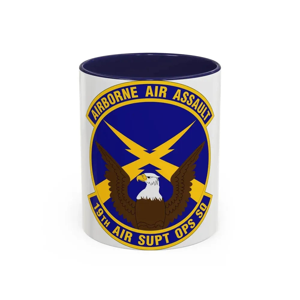 19 Air Support Operations Squadron ACC (U.S. Air Force) Accent Coffee Mug 11oz Navy - Go Mug Yourself