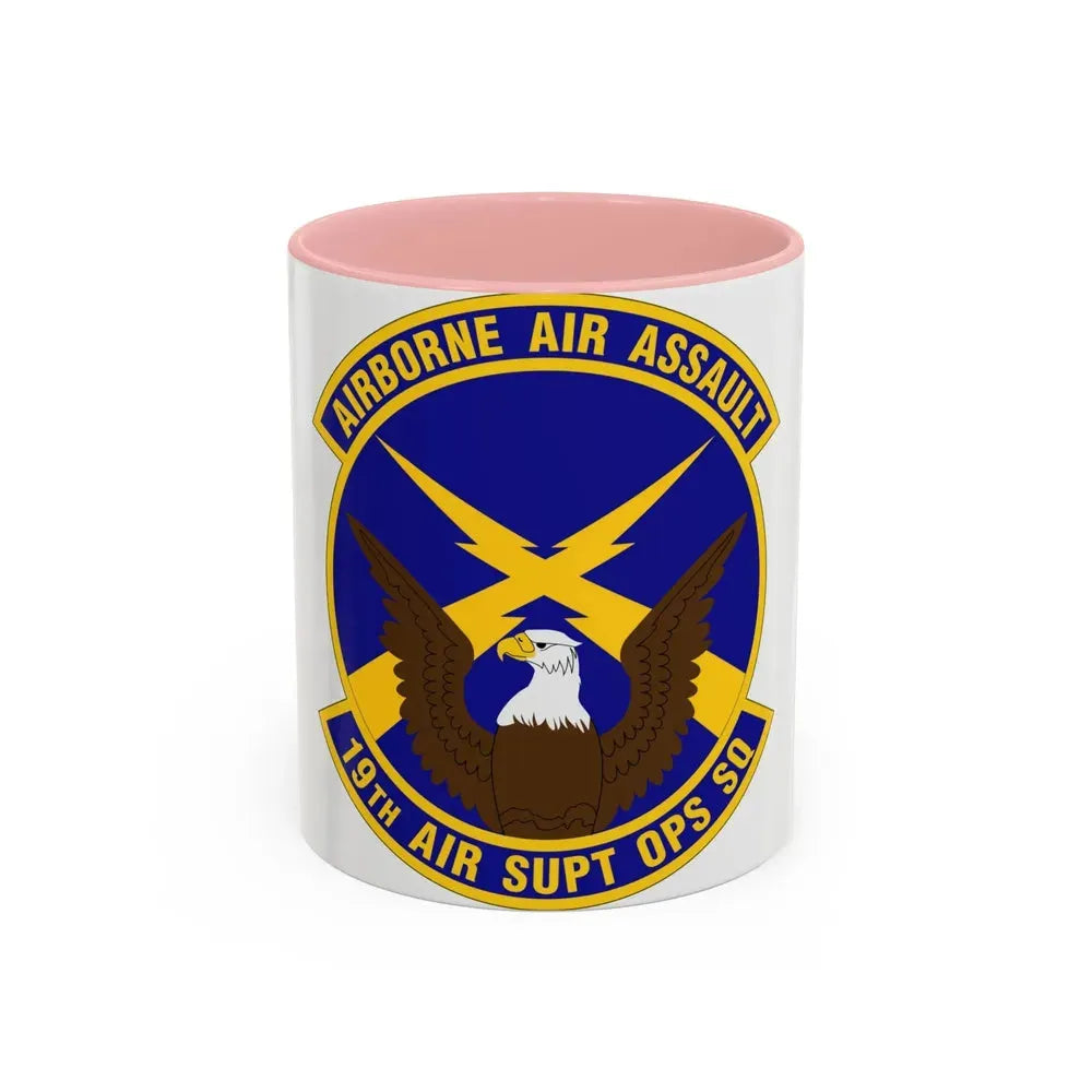 19 Air Support Operations Squadron ACC (U.S. Air Force) Accent Coffee Mug 11oz Pink - Go Mug Yourself