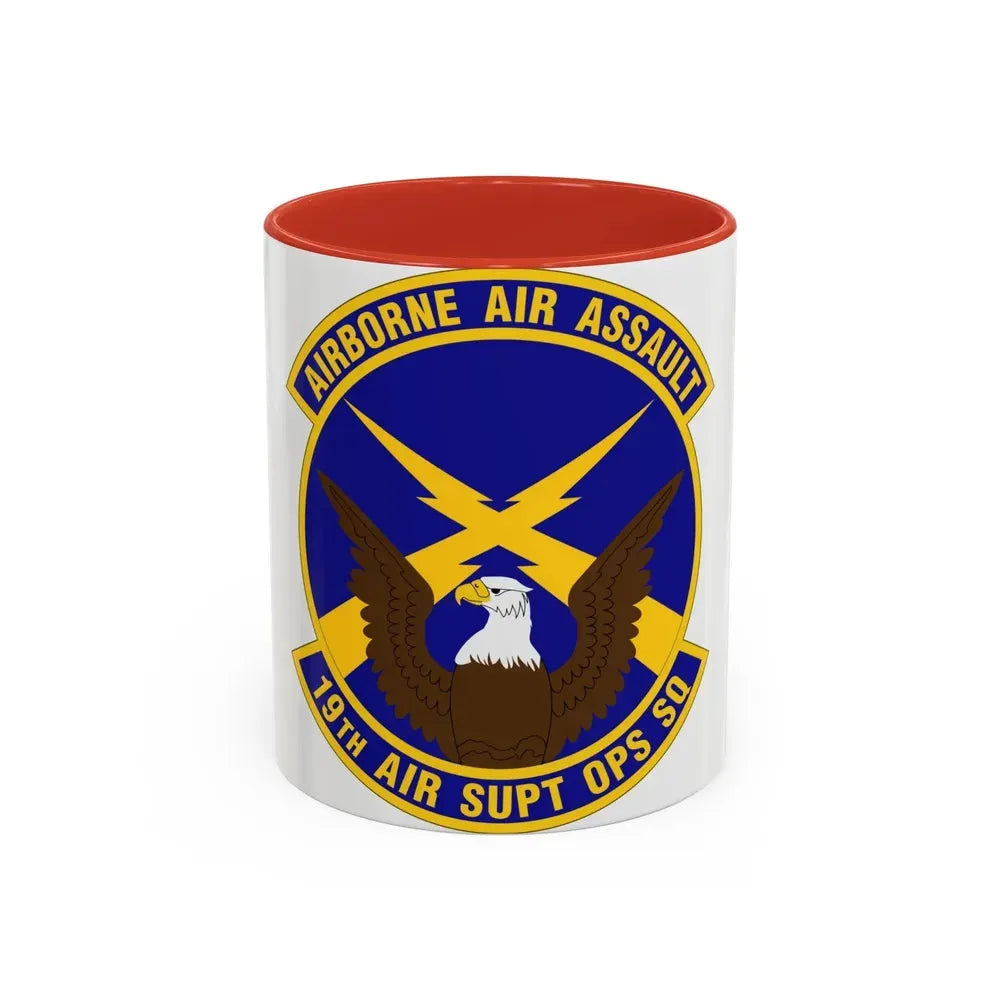 19 Air Support Operations Squadron ACC (U.S. Air Force) Accent Coffee Mug 11oz Red - Go Mug Yourself