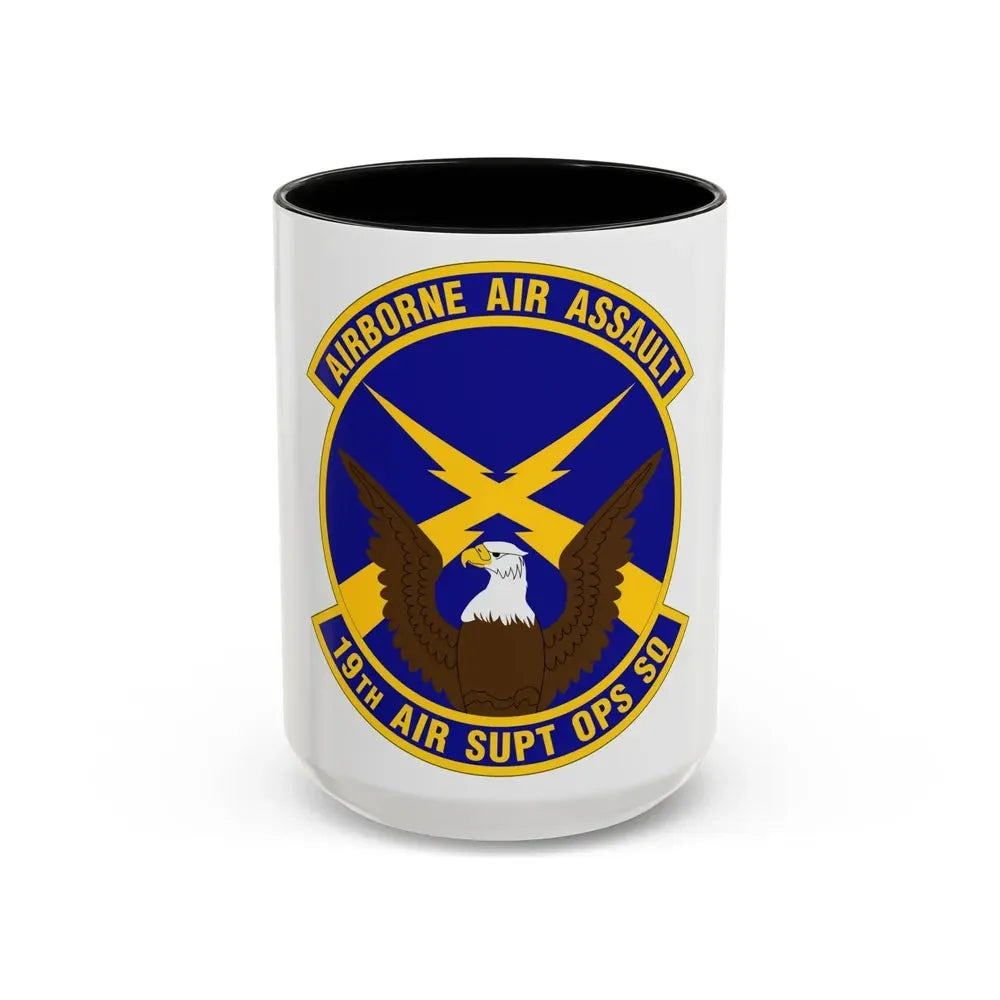 19 Air Support Operations Squadron ACC (U.S. Air Force) Accent Coffee Mug 15oz Black - Go Mug Yourself