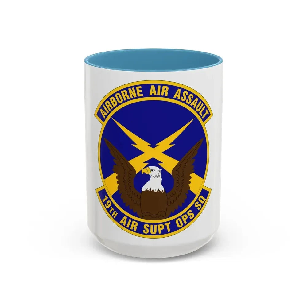 19 Air Support Operations Squadron ACC (U.S. Air Force) Accent Coffee Mug 15oz Light Blue - Go Mug Yourself