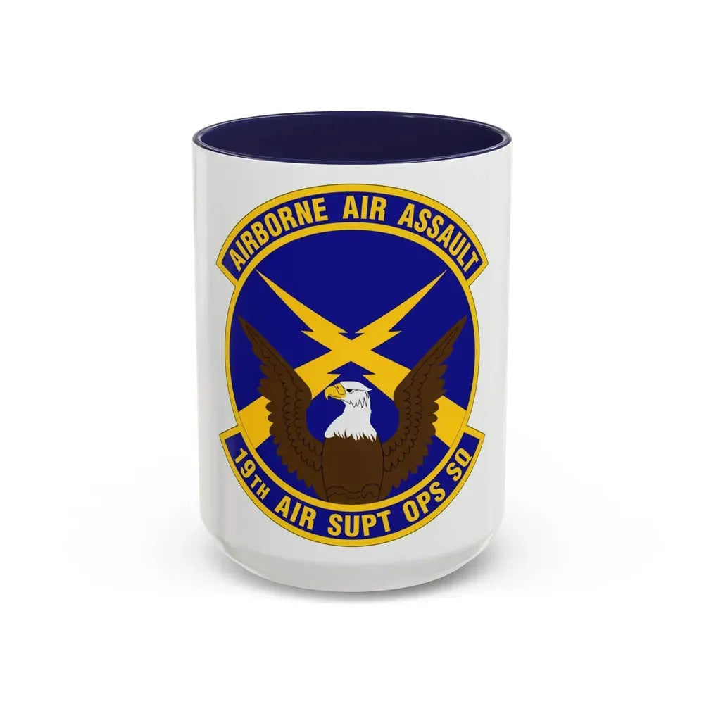19 Air Support Operations Squadron ACC (U.S. Air Force) Accent Coffee Mug 15oz Navy - Go Mug Yourself