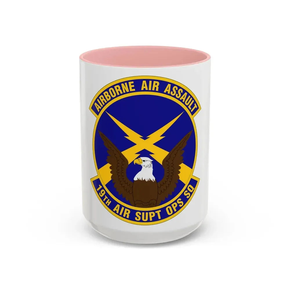 19 Air Support Operations Squadron ACC (U.S. Air Force) Accent Coffee Mug 15oz Pink - Go Mug Yourself