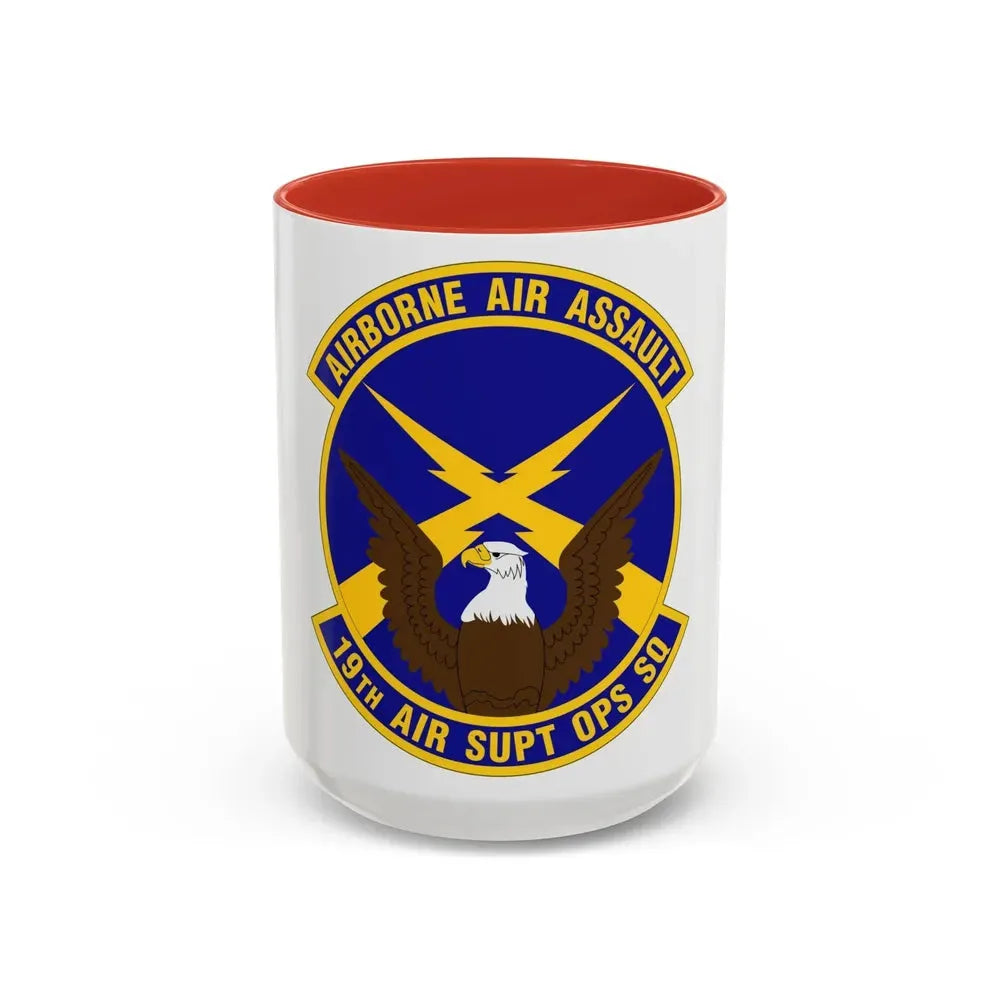 19 Air Support Operations Squadron ACC (U.S. Air Force) Accent Coffee Mug 15oz Red - Go Mug Yourself