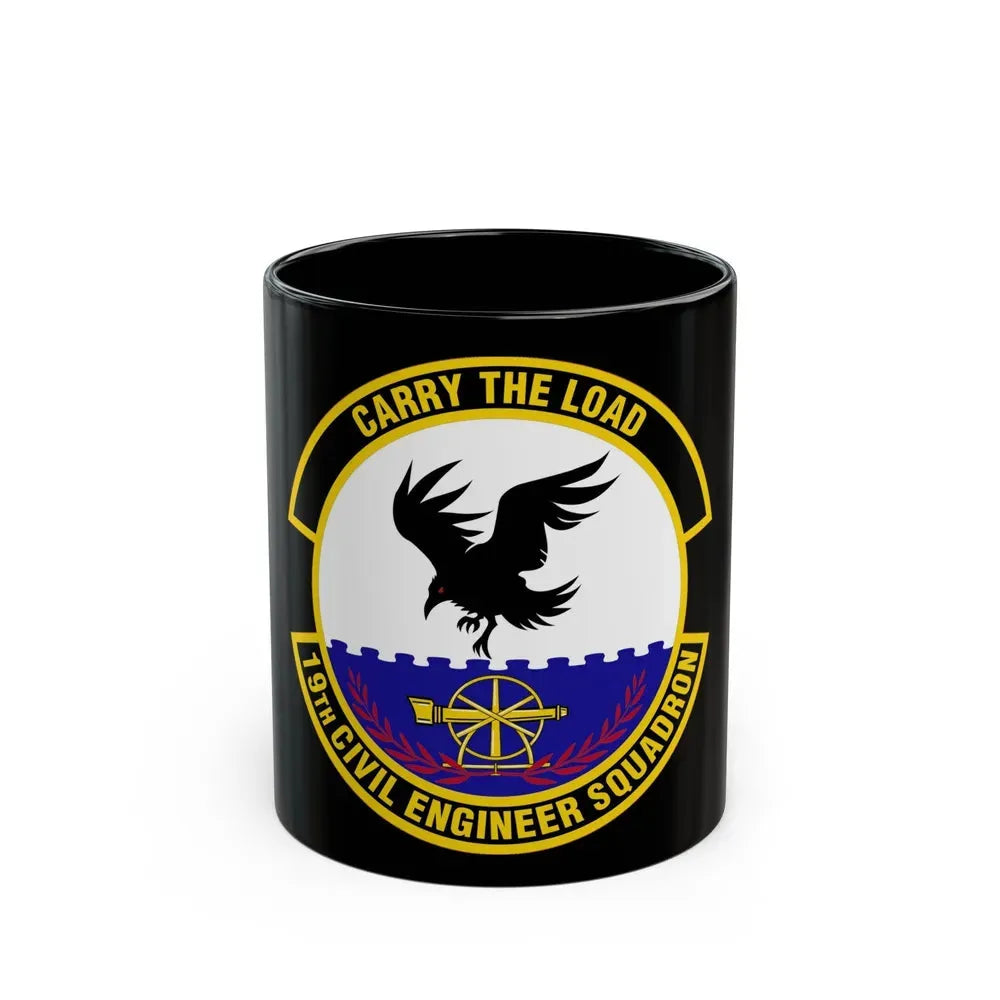 19 Civil Engineer Squadron AMC (U.S. Air Force) Black Coffee Mug 11oz - Go Mug Yourself
