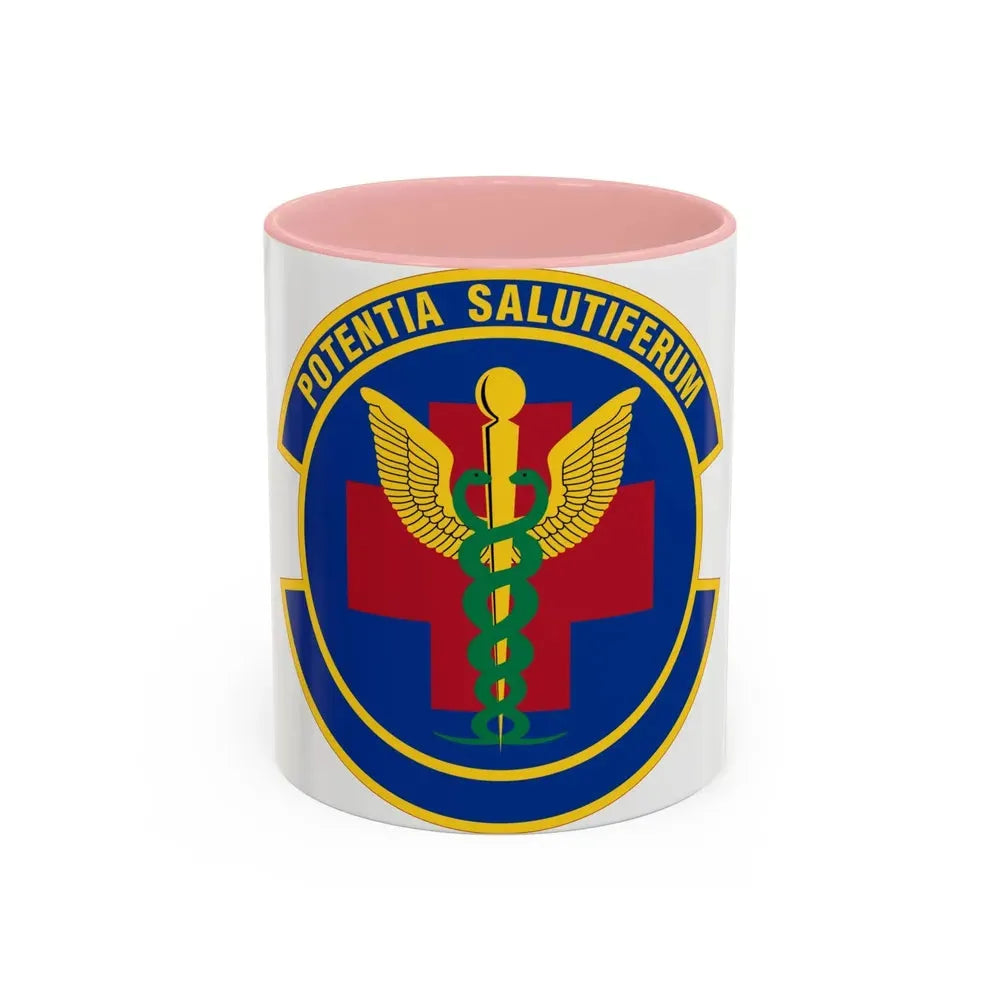 19 Healthcare Operations Squadron AMC (U.S. Air Force) Accent Coffee Mug 11oz Pink - Go Mug Yourself