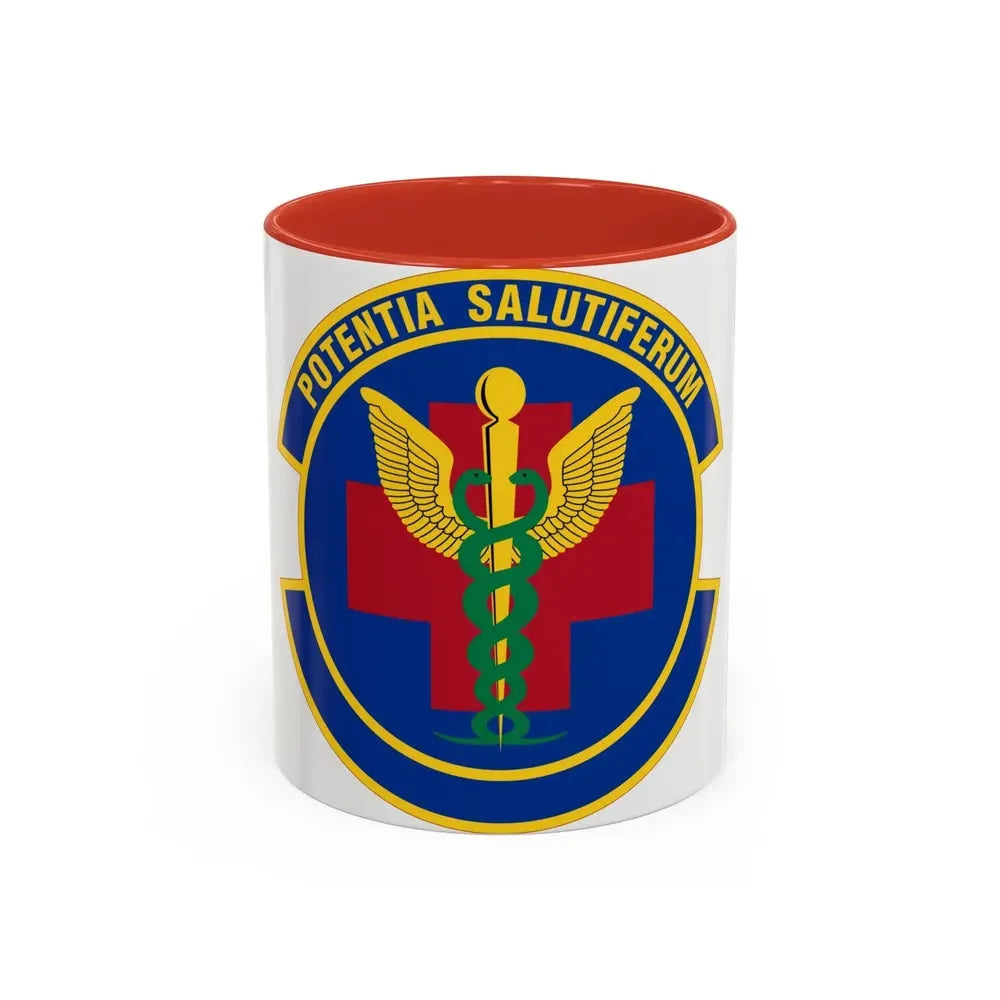 19 Healthcare Operations Squadron AMC (U.S. Air Force) Accent Coffee Mug 11oz Red - Go Mug Yourself