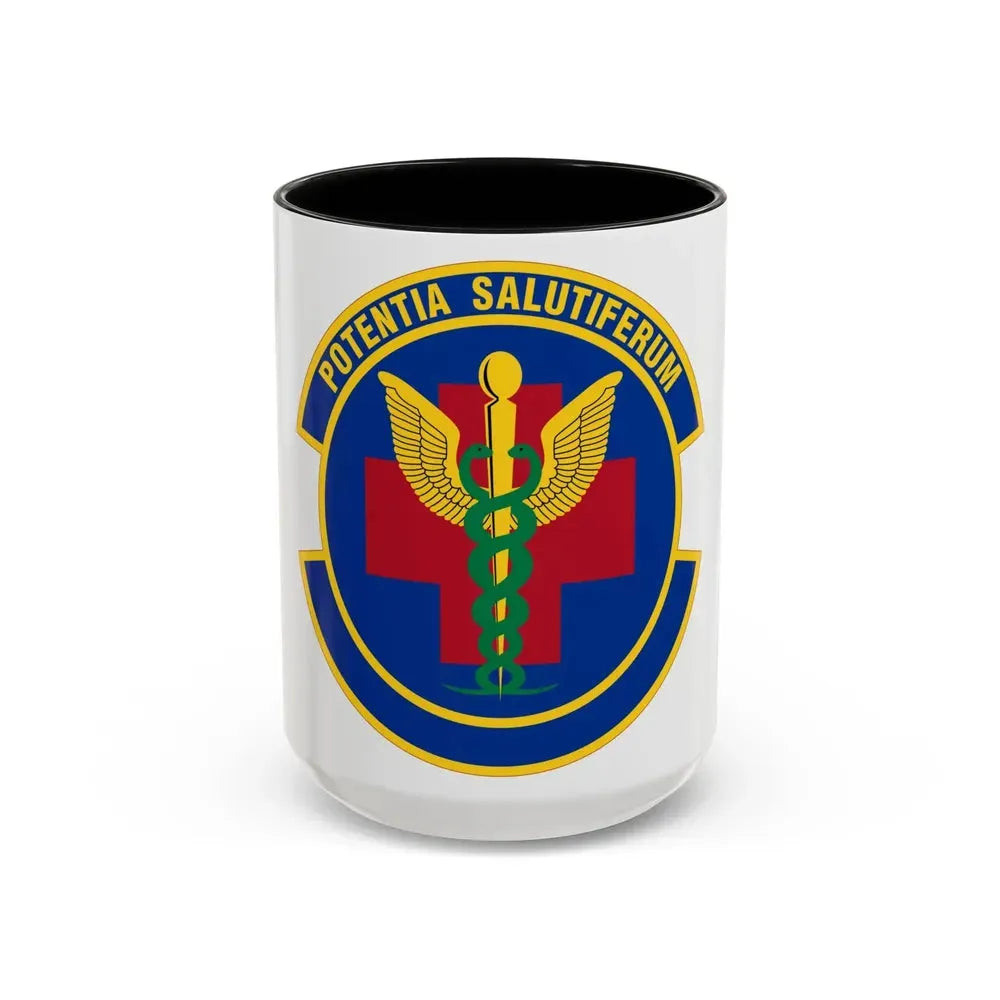 19 Healthcare Operations Squadron AMC (U.S. Air Force) Accent Coffee Mug 15oz Black - Go Mug Yourself