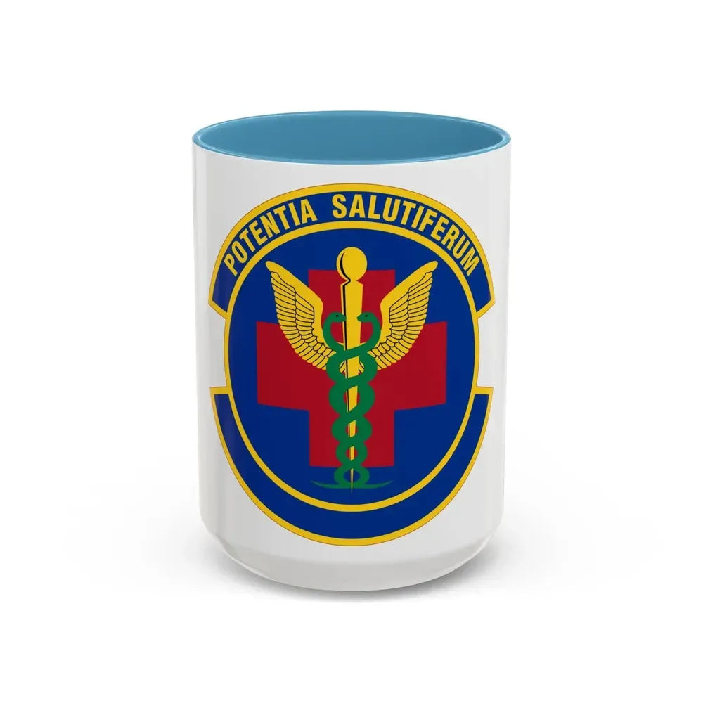 19 Healthcare Operations Squadron AMC (U.S. Air Force) Accent Coffee Mug 15oz Light Blue - Go Mug Yourself