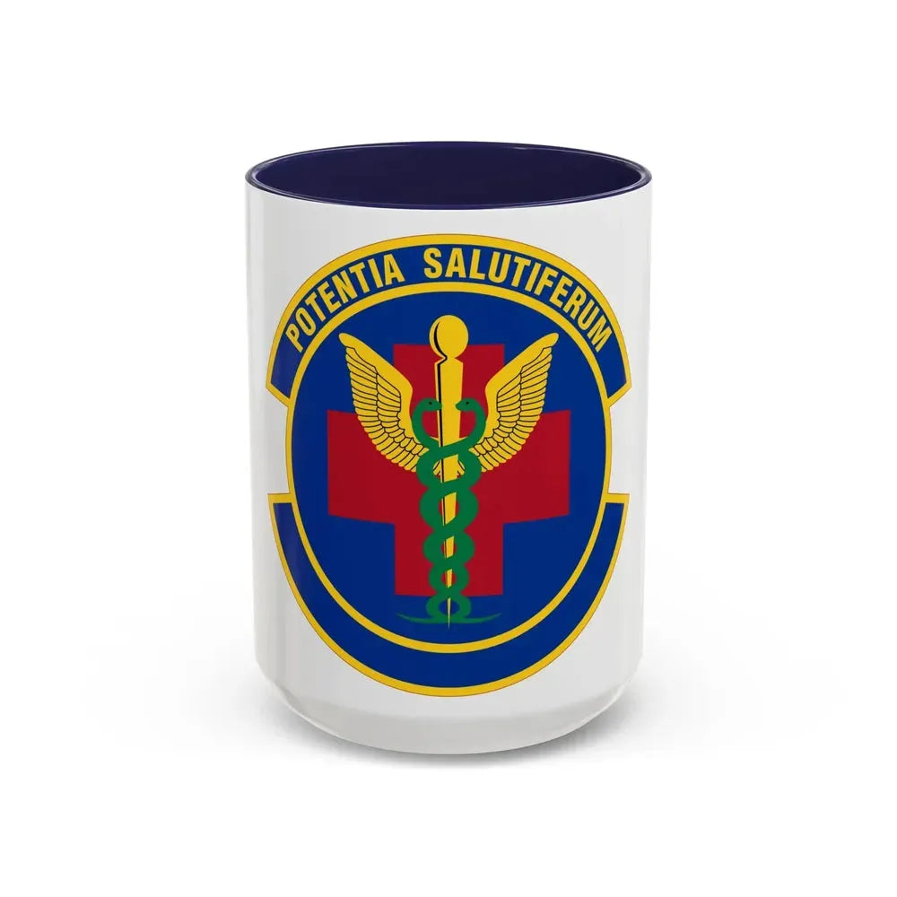 19 Healthcare Operations Squadron AMC (U.S. Air Force) Accent Coffee Mug 15oz Navy - Go Mug Yourself