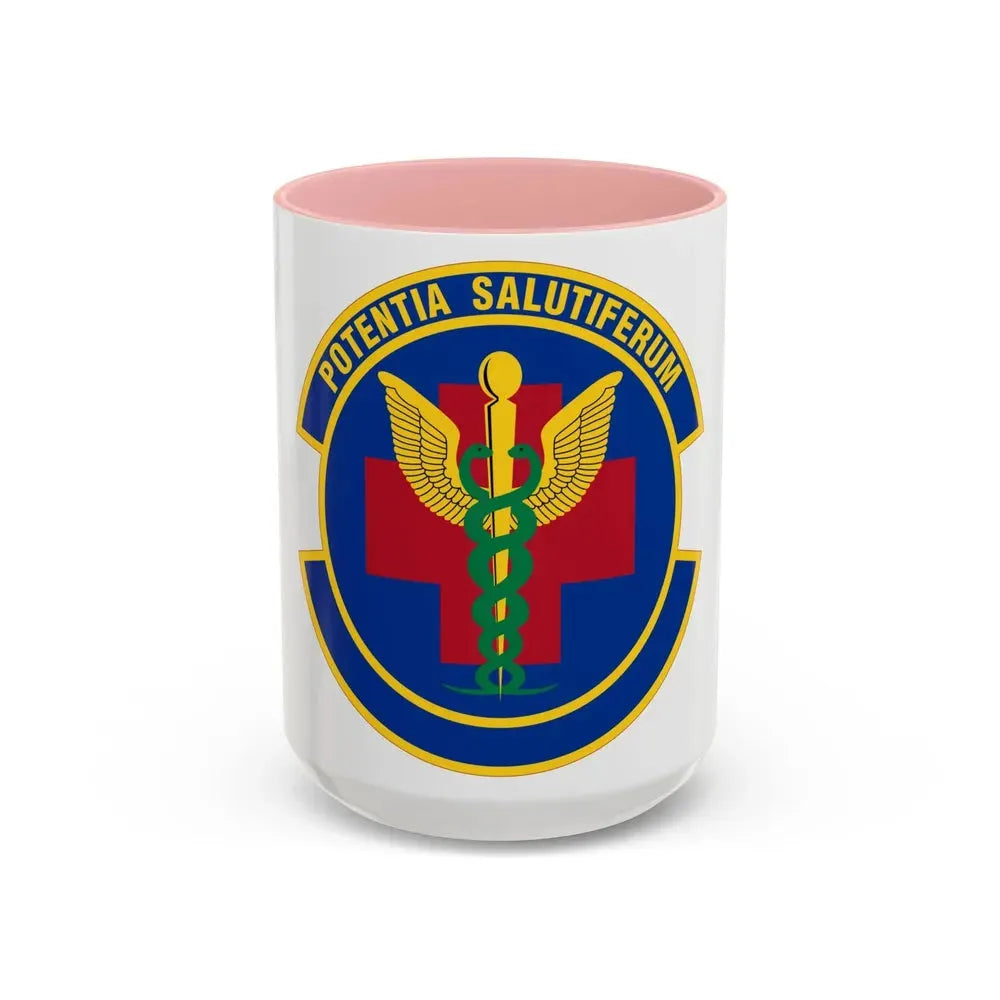 19 Healthcare Operations Squadron AMC (U.S. Air Force) Accent Coffee Mug 15oz Pink - Go Mug Yourself