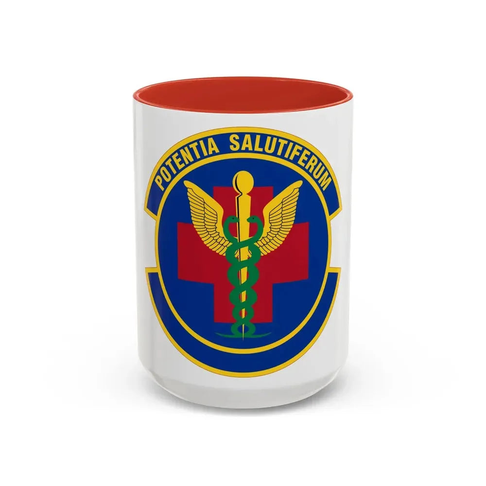 19 Healthcare Operations Squadron AMC (U.S. Air Force) Accent Coffee Mug 15oz Red - Go Mug Yourself